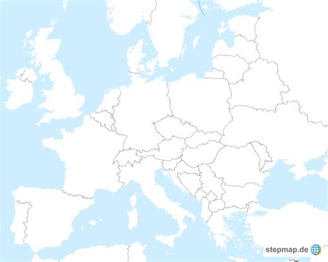 Das amt für veröffentlichungen der europäischen union bietet seine europakarte 2018/2019 kostenlos zum download an. Europa ohne Beschriftung | DaF / DaZ | Pinterest ...