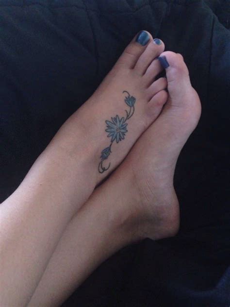 Only a very special kind of person would dare to get a prancing unicorn inked on her left thigh. daisy-tattoos-16091611 | Ankle tattoo designs, Cute ankle tattoos, Ankle tattoos for women