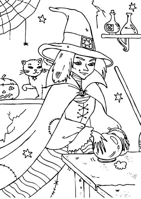 Snow white witch coloring pages. Crystal Ball coloring, Download Crystal Ball coloring for ...