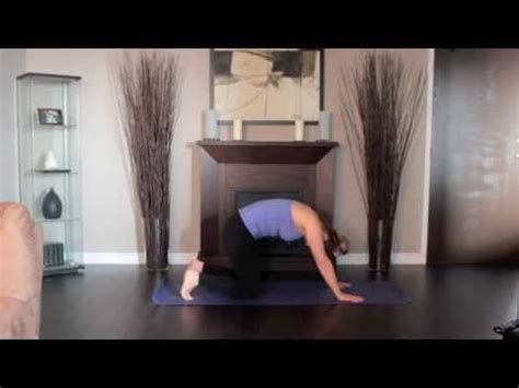 The cat pose (marjaryasana) in yoga stretches and strengthens your spine to help improve your posture and balance. Cat Cow Pose - YouTube