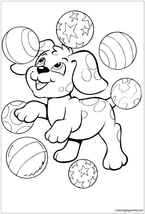 Puppies make great pets for kids and they are perfectly adorable for fun coloring time. Puppy playing with balloon Coloring Pages - Puppy Coloring ...