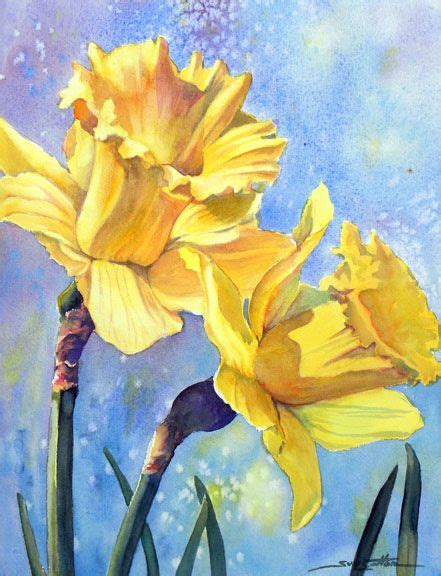 Send flowers for any occasion. Daffodils Springing web.jpg (441×576) by Sue Lynn Cotton ...