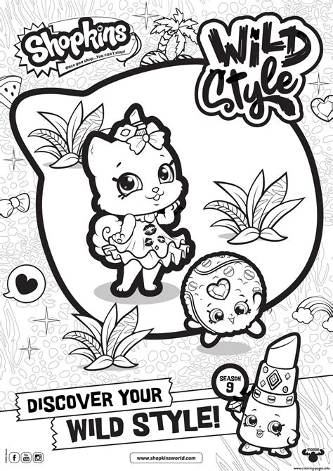 Look and print other shopkins coloring pages: Shopkins Season 9 Wild Style 3 Coloring Pages Printable