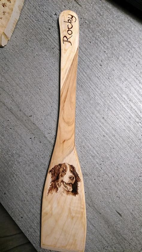 The kitchen is often the heart of a home, and the family that cooks there can create years of memories and traditions. Custom Kitchen Spatula Wood Burn/ Personalized Pet ...