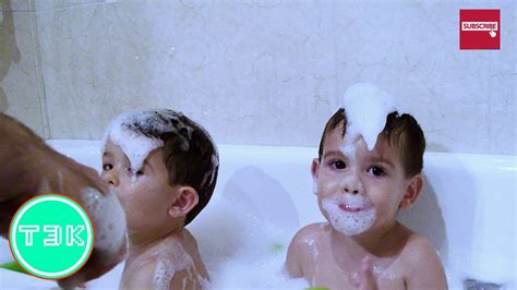 Enhanced with relaxing naturalcalm aromas to help soothe baby before bed. Babies shower taking a bubble bath - YouTube