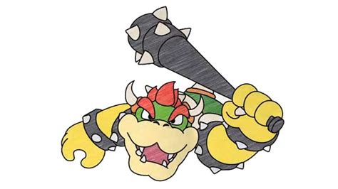 How to draw super mario odyssey, bowser mario & princess. How to draw Bowser from Super Mario - My How To Draw