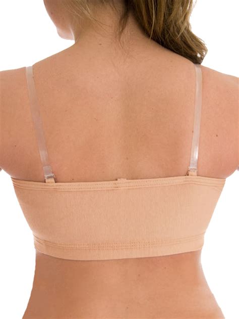 Girlfriend's recycled material feels buttery soft against the skin. Sports Bra Camilsole Style Clear Strap