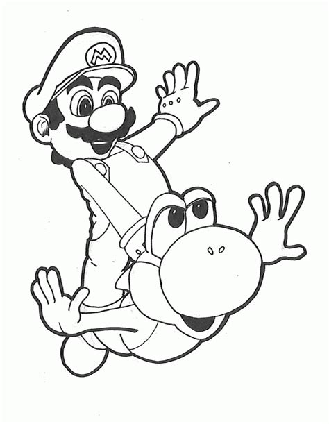Free printable yoshi coloring pages for kids that you can print out and color. Super Mario Riding Yoshi Coloring Page - Coloring Home