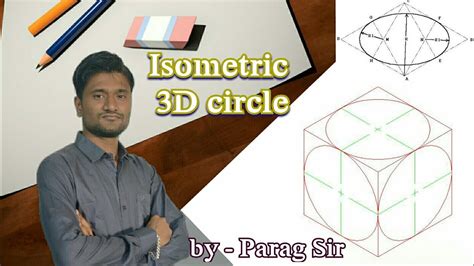 Plot a circle using the circle equation. isometric circle, how to draw 3d circle, engineering ...