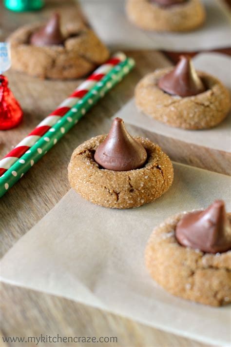 This is my very favorite gingerbread cookie recipe. Hershey Kiss Gingerbread Cookies : Gingerbread Kiss Cookies My Kitchen Craze / I love to try out ...