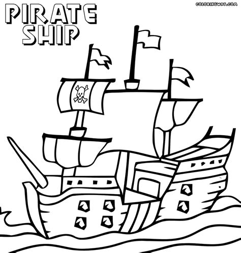 100% free boat, ship, sailboat, speedboat, battleship, submarine and watercraft coloring pages. Pirate ship coloring pages | Coloring pages to download ...