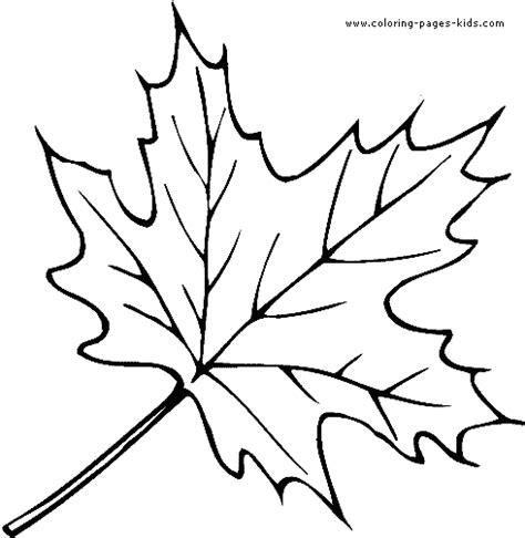 Many of the coloring pages are educational, so kids will be learning while having fun! Leaf color page