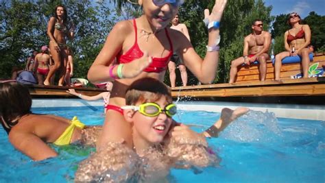 Hot and hornies russian guys! Teen Friends Have A Fun Chicken Fight At A Pool Party ...