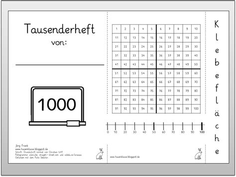 Tausenderbuch arithmetische zusammenhänge innerhalb der hundertertafeln (die sicherlich seit klasse 2 bekannt sind) entdecken. Tausenderbuch Zum Ausdrucken