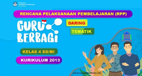 Contoh rpp daring kelas 4 sd. RPP Daring 1 Lembar Tematik Kelas 4 SD/MI Semester 1 ...