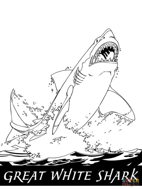 We have now fully embraced kids can create their baby shark artwork with crayons, colored pencils, markers, or whatever supplies you have at home. Great White Shark Jumping Out of the Water coloring page ...