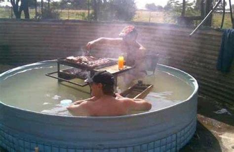 Maintenance and control of a supply of resources or personnel upon which other activities may draw. BBQ In The Pool - Funny Pictures