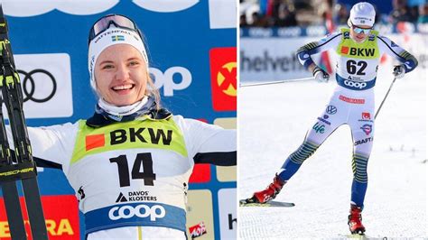 Svahn started the sprint final well and took the lead. Linn Svahn: "Vill inte vara en julstjärna" | SVT Sport