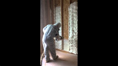 I wanted to show you what i call poor man's spray foam, which is basically taking all of the benefits of spray foam insulation but you can do it yourself at home and it's a very inexpensive. Spray Foam Insulation Installation - YouTube