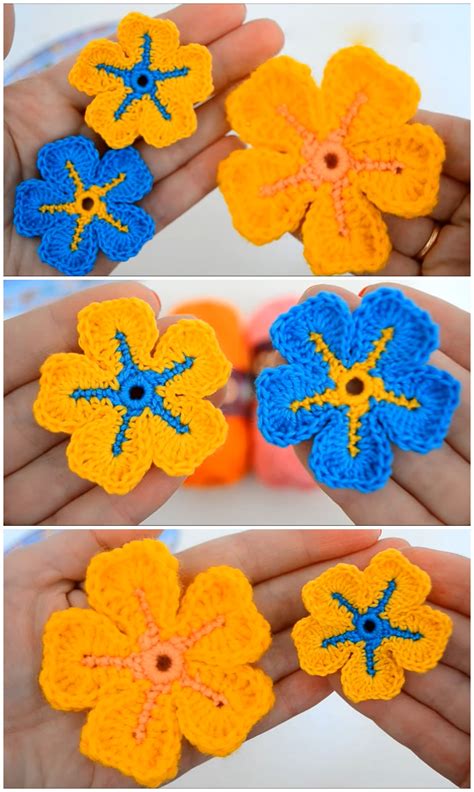 Crochet Tiny Flowers - Crochet Ideas | Crochet patterns, Crochet flower patterns, Free crochet ...