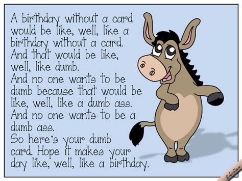 Celebrate someone's day of birth with funny birthday cards & greeting cards from zazzle! Like A Birthday. Free Funny Birthday Wishes eCards ...