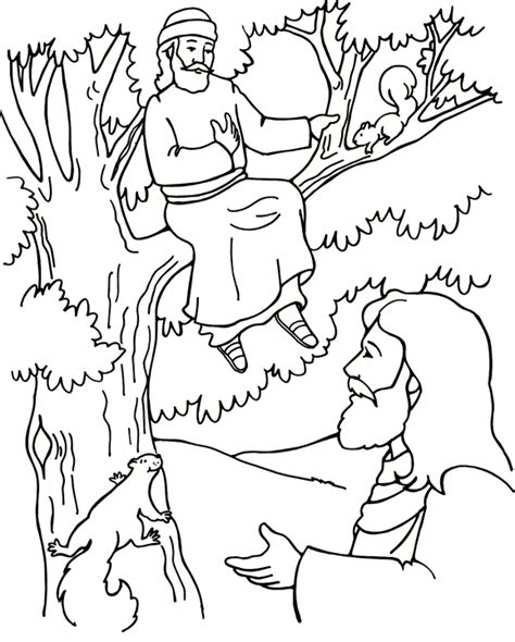 Zacchaeus the tax collector colouring. Zacchaeus Coloring Page - NEO Coloring