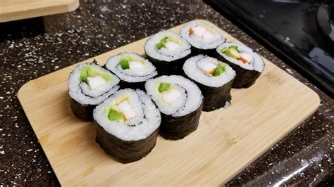 Making california rolls at home is easy to do. Homemade California Roll : food