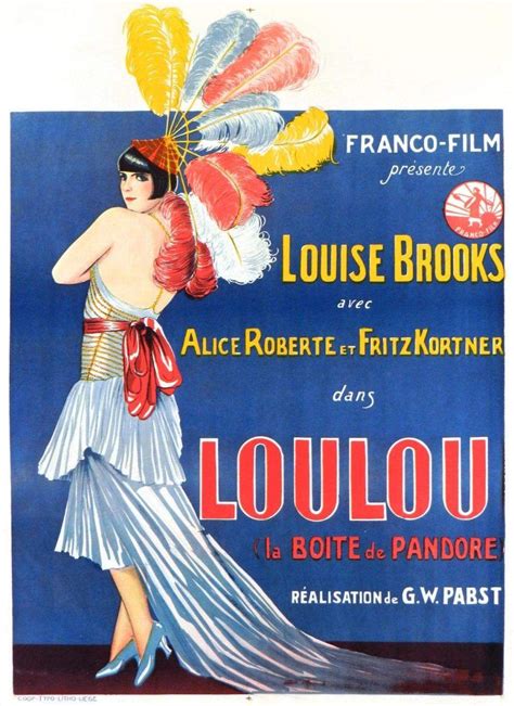 You are watching a movie : 1929 Pandora's Box Belgian Poster | Louise brooks, Film ...
