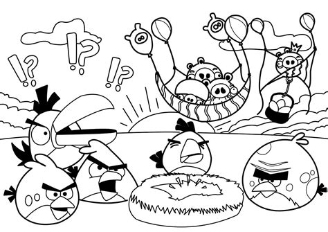 Incredible angry birds coloring page to print and color for free. angry bird printables | Angry Birds Printable Coloring Pages