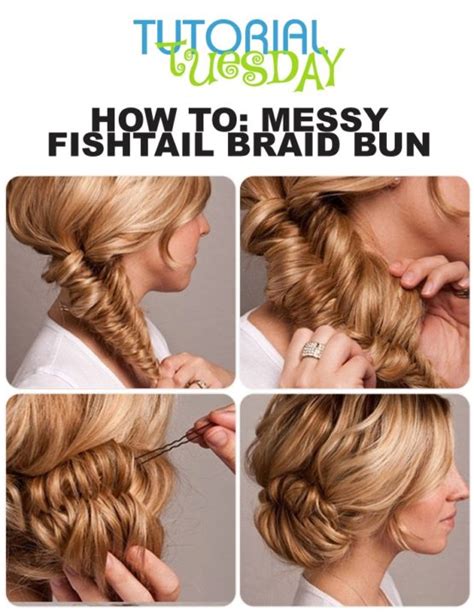 Wrap the lower section in a low bun, leaving the ends to hang over the bun. 14 Very Easy Do It Yourself Messy Bun Tutorial