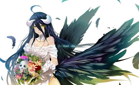 Black haired female anime character illustration, overlord, albedo (overlord). Albedo Full HD Wallpaper and Background Image | 1920x1190 ...