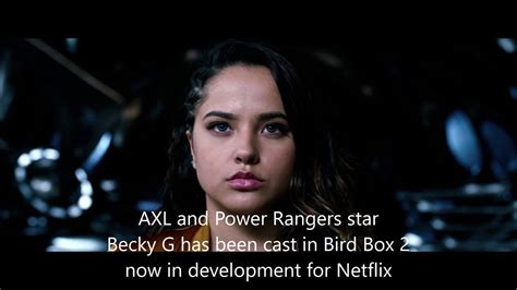 On memorable moments from filming. Becky G in Bird Box 2; Power Rangers Sequels; Matt Reeves ...