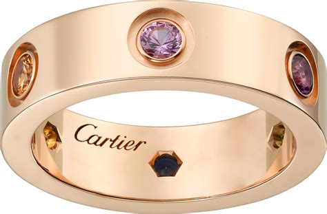 LOVE ring: LOVE ring, 18K rose gold, set with 1 rose sapphire | Cartier love ring, Love ring ...