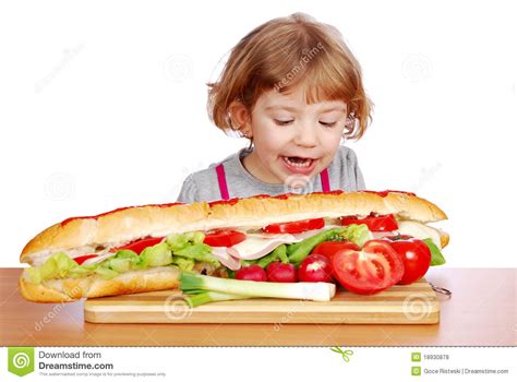 Hungry little girl stock photo. Image of posing, female - 18930878