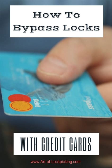 Using a credit card make a few bands and slide it into the door jam. How to Bypass a Lock with a Credit Card | Credit card, Diy ...