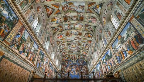 The interior of the sistine chapel showing the ceiling in relation to the other frescoes. When Good is Good Enough - The Dream Catcher