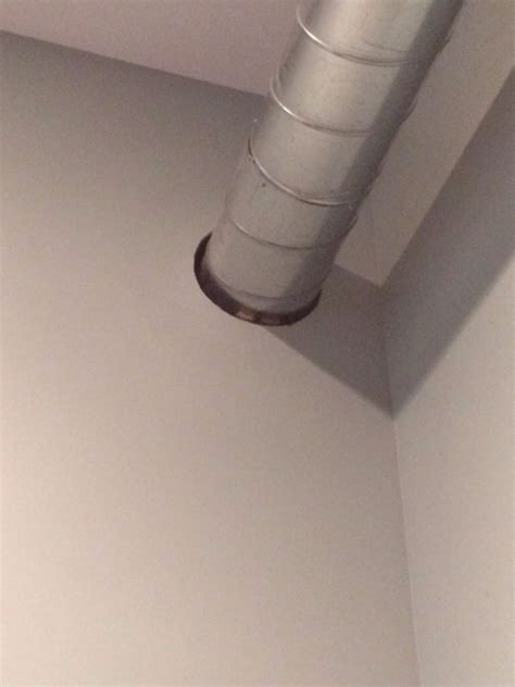 As i cut into a wall today to enlarge a doorway by 3 feet, i ran into something fun. Through wall spiral duct