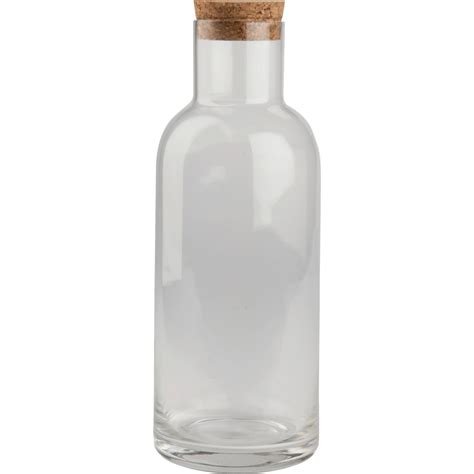 Cette bouteille sera un cadeau original et un bel élément de déco pour la. Bouteille en verre transparent et bouchon de liège 1L ...