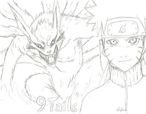 This color book was added on 2017 06 12 in anime coloring page and was printed 891 times by kids and adults. Nine Tails Drawing at GetDrawings | Free download