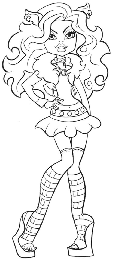 Our clawdeen wolf coloring pages are full of fur and fashion. Cute Clawdeen Wolf Coloring Page | Imagens tumblr para ...