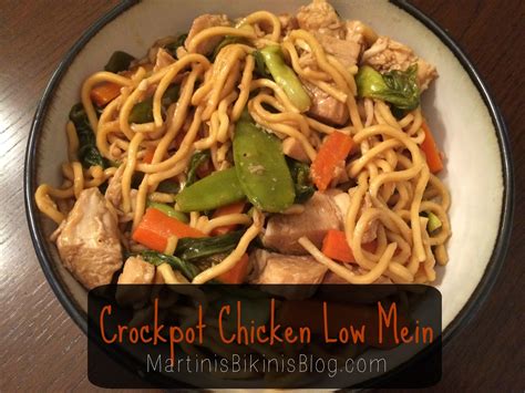 Crockpot Chicken Low Mein - Martinis | Bikinis
