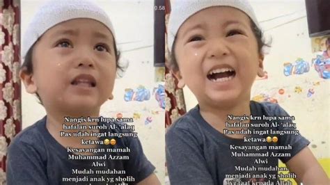 Fadil pun mengucapkan terima kasih karena taqy malik berani bersuara. VIRAL Video Anak Kecil Menangis karena Lupa Hafalan ...