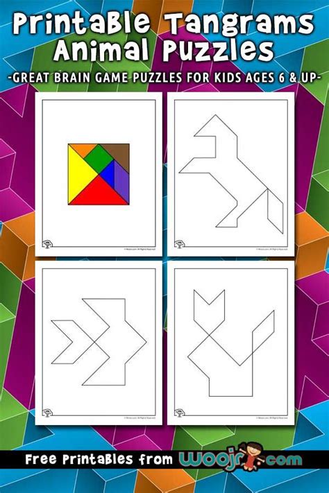 All about tangrams, activities, shapes, puzzles and designs, solutions, printable templates and more. Tangrams Printable in 2020 | Tangram puzzles, Tangram ...