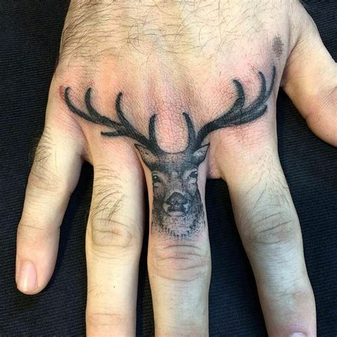 The deer head tattoo with the birds on the forearm. 26+ Deer Tattoos | Tattoo Designs | Design Trends ...