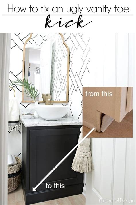 Checking for mold in an apartment is very important. Bathroom Cabinet Kick Plate Makeover | Cuckoo4Design in ...