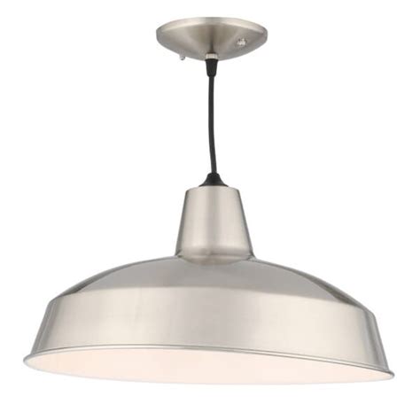 It goes together easily and i had it ready to use in under 30 minutes with the clear instructions. Hampton Bay 1-Light Brushed Nickel Warehouse Pendant AF ...