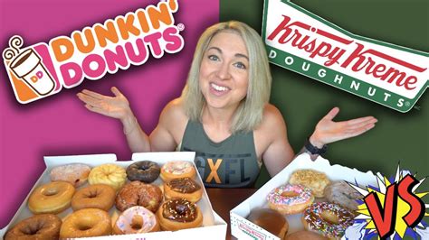 Krispy kreme donut t shirt dunkin tee doughnut humor coffee logo christmas cop. KRISPY KREME vs. DUNKIN' DONUTS - YouTube