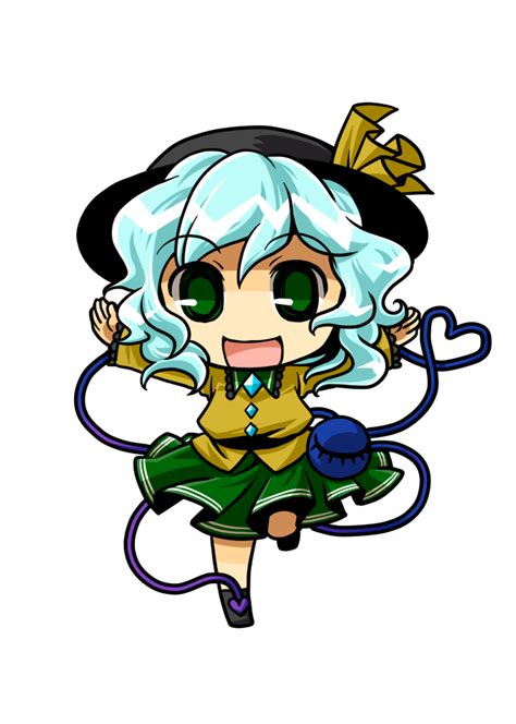 Relationships are blurry and chaos starts when one of them dies. solo touhou hat blue hair green eyes chibi komeiji koishi ...