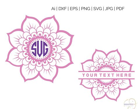 Download Mandala Monogram SVG EPS. Vector Clipart Digital ...