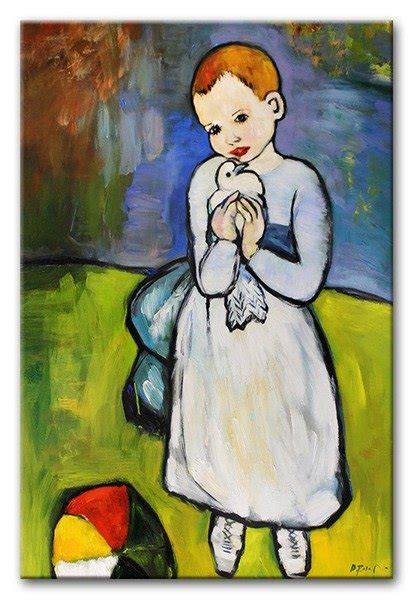 Versand zahlungsart kontakt hinweis zur der artikel ist gebraucht und weist leichte altersbedingte gebrauchsspuren am rahmen auf, siehe. Pablo Picasso - Kind mit einer Taube - 50x70cm - Ölgemälde ...